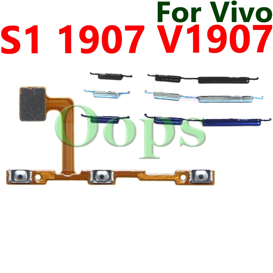 เปิดไฟ flex สําหรับ Vivo S1 1907 V1907 Y7S โทรศัพท์ขึ้นลงด้านข้างปุ่มปรับระดับเสียง Flex Ribbon Cable