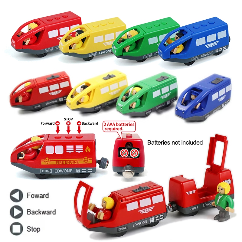 ของเล่นรถไฟไฟฟ้าสําหรับเด็กที่สามารถเคลื่อนย้ายไปข้างหน้าและถอยหลังเข้ากันได้กับแบรนด์ส่วนใหญ่ของรถไฟไม้ติดตามของขวัญสําหรับเด็กชายแล
