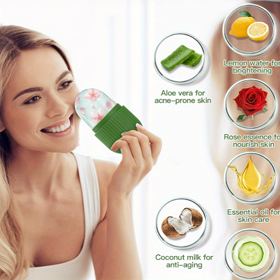 สปาซิลิโคนน้ําแข็งนวดหน้า น้ําแข็ง ลูกบาศก์ ซิลิโคนนวดหน้าน้ําแข็งช่วยสดชื่นผิวช่วยให้รูผมปิดมาก - รูปที่ 5