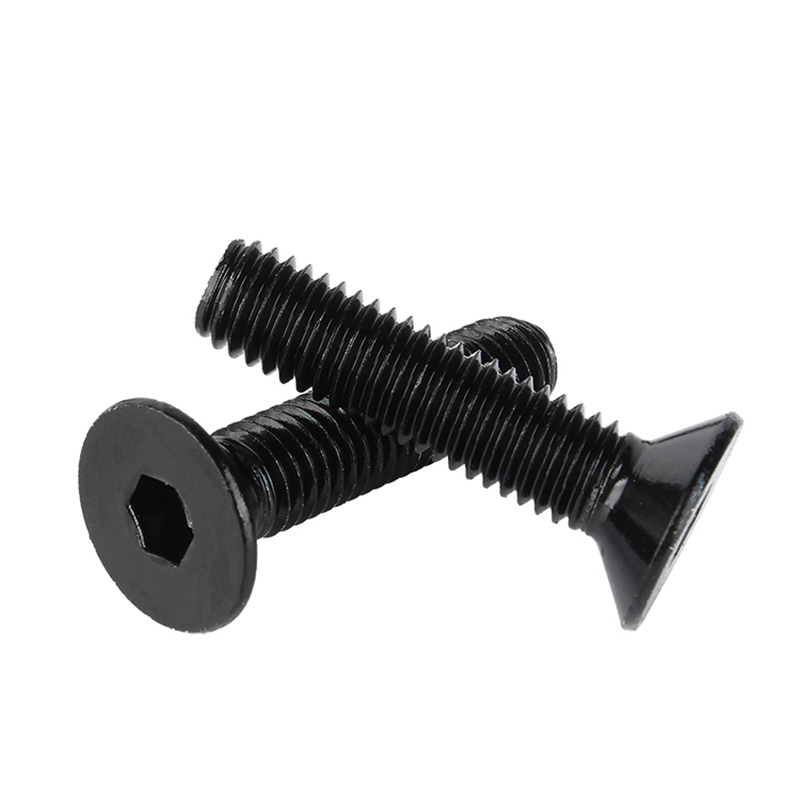 M6 M8 ซ็อกเก็ตหกเหลี่ยม Countersunk สกรูหัวแบนสีดํา 304 สแตนเลสสตีล Hex สกรูชุดคอมพิวเตอร์โลหะ Bolt Allen สกรู DIN7991 - รูปที่ 3