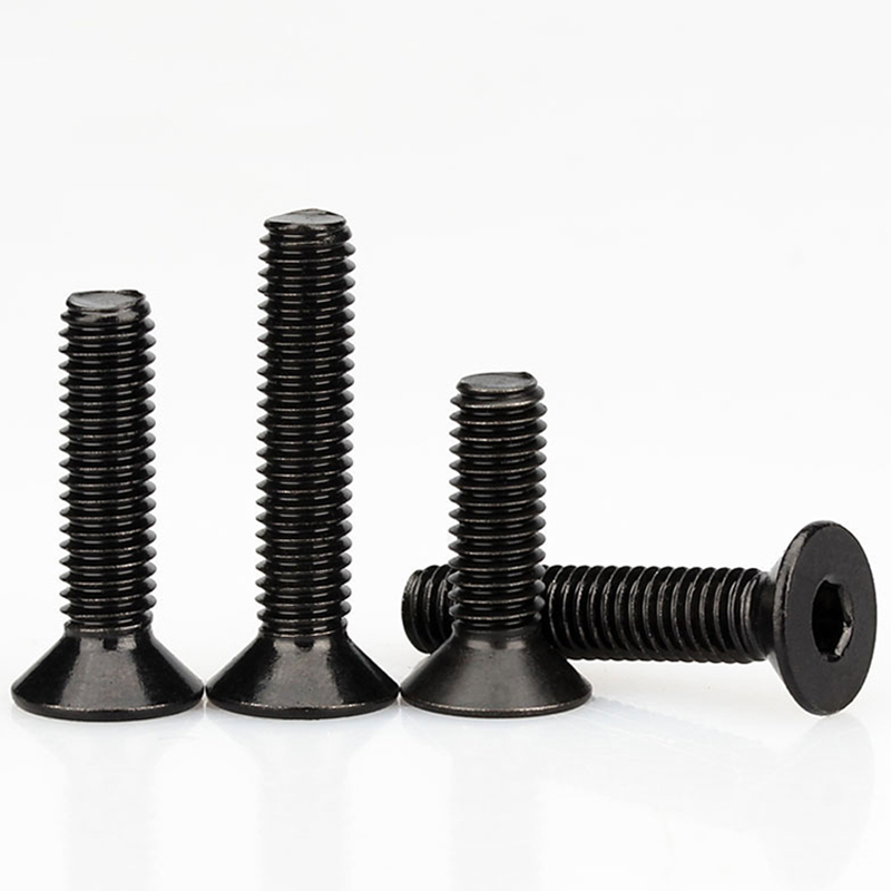 M6 M8 ซ็อกเก็ตหกเหลี่ยม Countersunk สกรูหัวแบนสีดํา 304 สแตนเลสสตีล Hex สกรูชุดคอมพิวเตอร์โลหะ Bolt Allen สกรู DIN7991 - รูปที่ 6