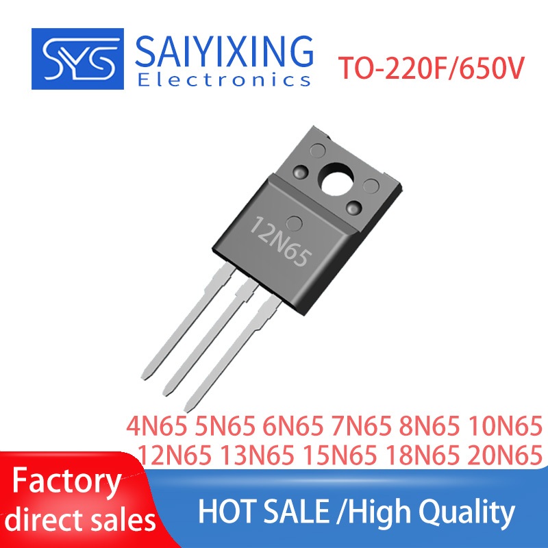 10PCS TO-220F Original 4N65 5N65 6N65 7N65 8N65 10N65 12N65 13N65 16N65 20N65 MOSFET Crystal Tube ขอ