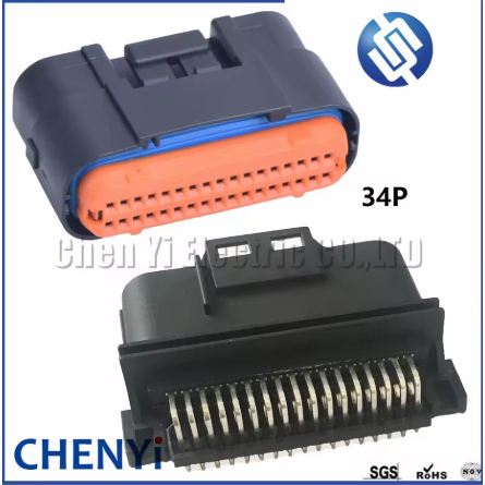 34 pin ขั้วต่อกันน้ํา auto ECU อิเล็กทรอนิกส์หน่วยควบคุมคอมพิวเตอร์ยานยนต์ปลั๊ก MX23A34XF1 MX23A34SF