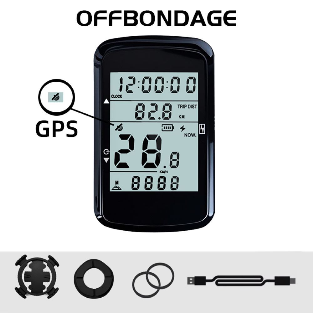 หน้าจอขนาด 2.4" จักรยาน Speedometer ไร้สาย GPS นาฬิกาจับเวลออปกรณ์จักรยาน