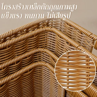 ตะกร้าหวายสาน กล่องหวายพร้อมฝา ความจุขนาดใหญ่ กล่องสไตล์ญี่ปุ่น