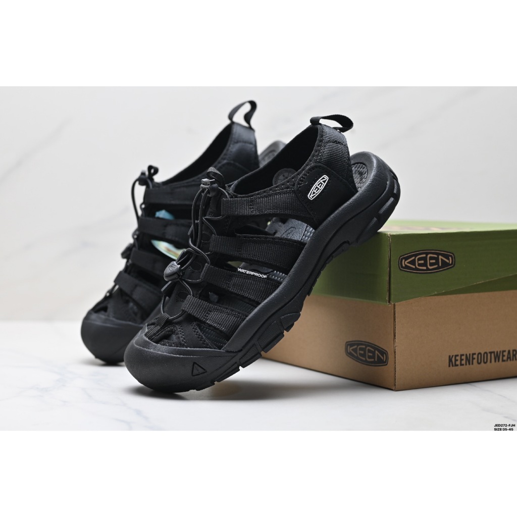 Koen Newport H2 Low รองเท้าแตะกีฬากันลื่นทนต่อการสึกหรอสีดํา