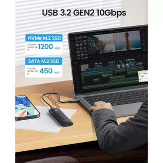 ORICO M2 SSD Enclosure USB3.0 Type-C NVMe PCIe - เหมาะกับ NGFF NVME SSD เหมาะสําหรับ Mac (PWM2)