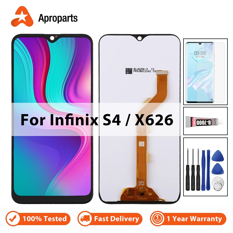LCD สําหรับ Infinix S4 X626/สมาร์ท 3 Plus X627 จอแสดงผล เปลี่ยนการประกอบจอสัมผัส Digitizer