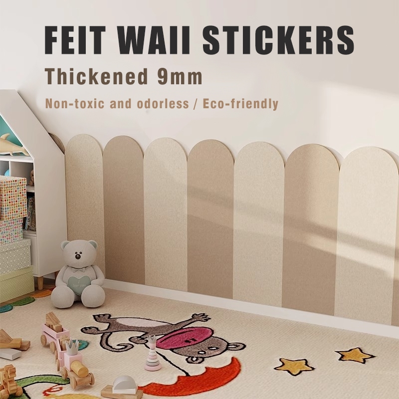20x60 ซม.Felt Wall Protector Soft Anti-Crash Padding สําหรับห้องเด็กเนอสเซอรี่ข้างเตียง 0.9 ซม.หนาเด็กตกแต่งห้องเด็ก proof บ้าน