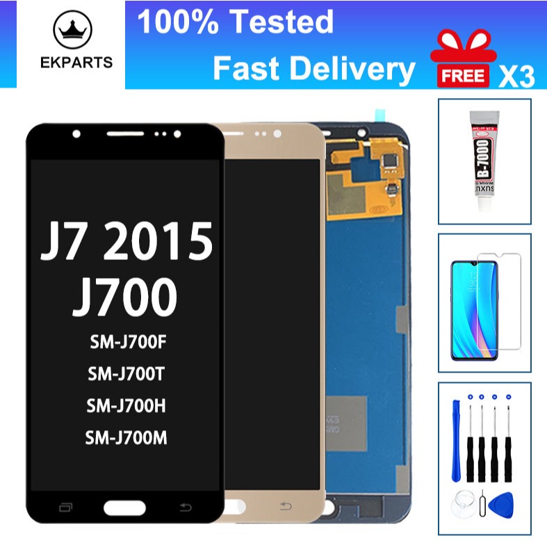 5.5 LCD สําหรับ Samsung Galaxy J7 2015 J700 จอแสดงผล Touch Screen Digitizer Assembly SM-J700F SM-J70