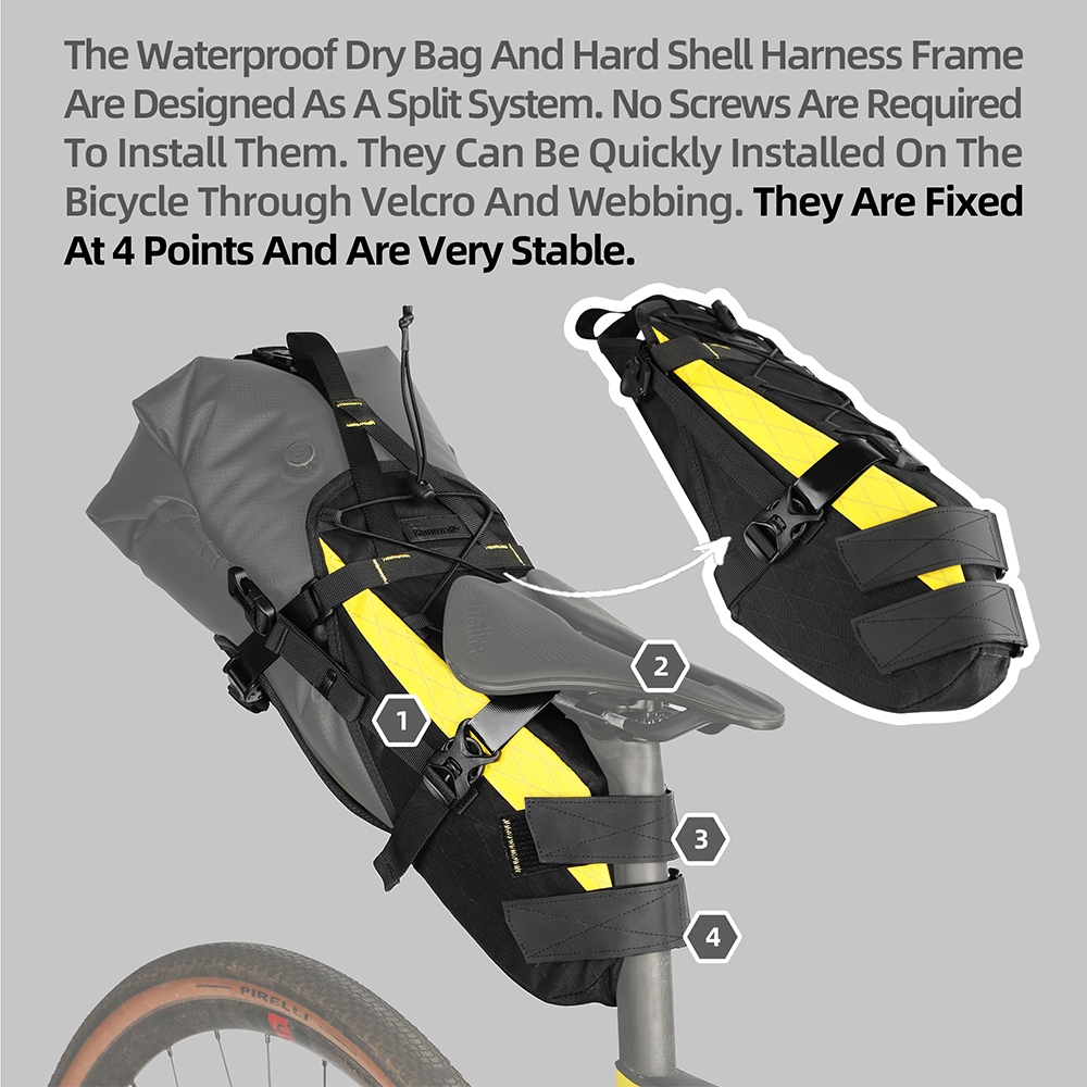 Rhinowalk Wilderness Series-Bicycle Saddle Bag กระเป๋ากันน้ําแห้ง 14L — صورة 5