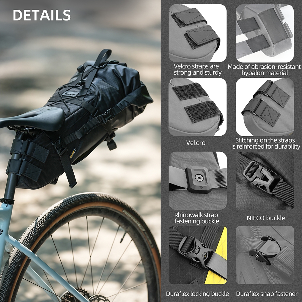 Rhinowalk Wilderness Series-Bicycle Saddle Bag กระเป๋ากันน้ําแห้ง 14L — صورة 4