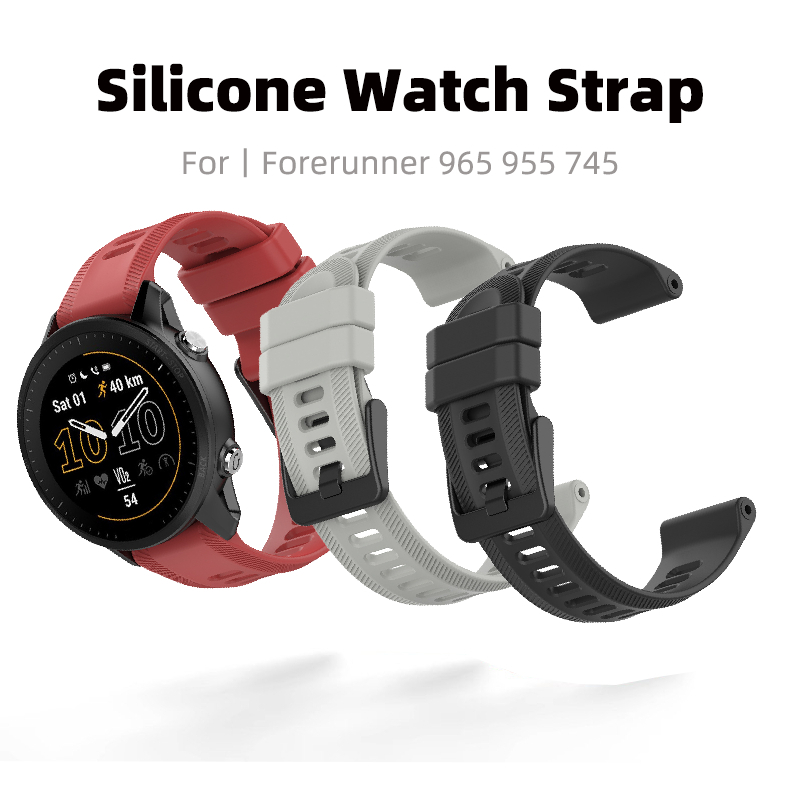 สำหรับ Garmin Forerunner 955 965 745 สายนาฬิกาซิลิโคน