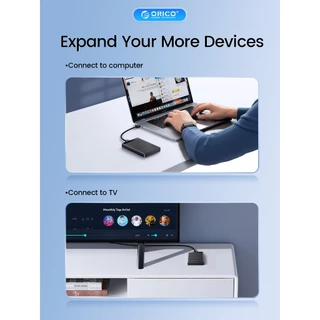 ORICO PDD25 2.5 HDD/SSD Enclosure USB3.0 & Type-C,ภายนอก-ใช้งานร่วมกับPCแล็ปท็อปทีวีPS4(PDD25U3)
