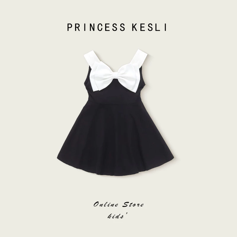 Princess Kesli ชุดเดรสเด็กผู้หญิง กระโปรงโบว์ ชั้นที่มีคุณภาพสูง ชุดงานเลี้ยงวันเกิด 1-12 ปี