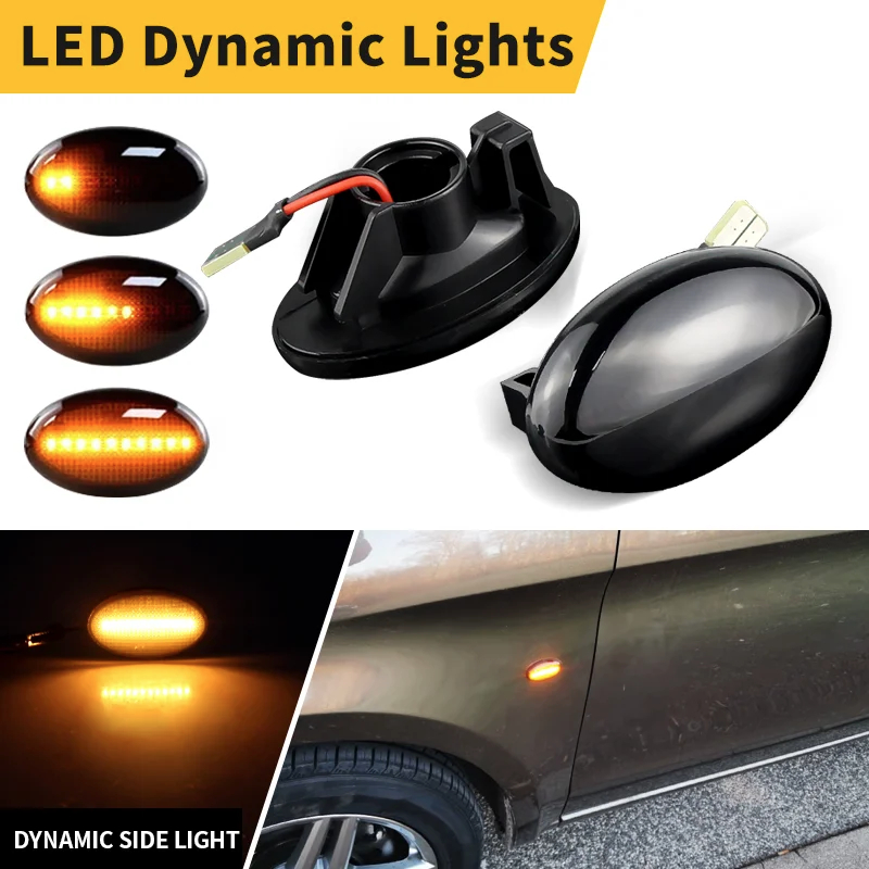 2 ชิ้น รถแบบไดนามิกไฟเลี้ยว LED ไฟเลี้ยวด้านข้างสําหรับ Mercedes-Benz W450 W452 W168 Vito W639 W447 