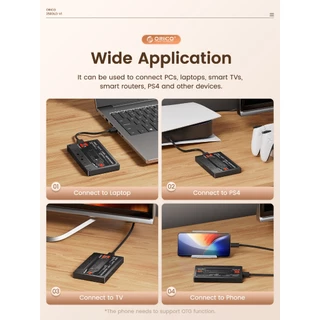 ORICO 2.5 นิ้ว SATA เป็น USB3.0 HDD Enclosure ฮาร์ดไดรฟ์ภายนอกกรณี 5Gbps/6Gbps Transfer Rate และ DIY สติกเกอร์ (2580U3)