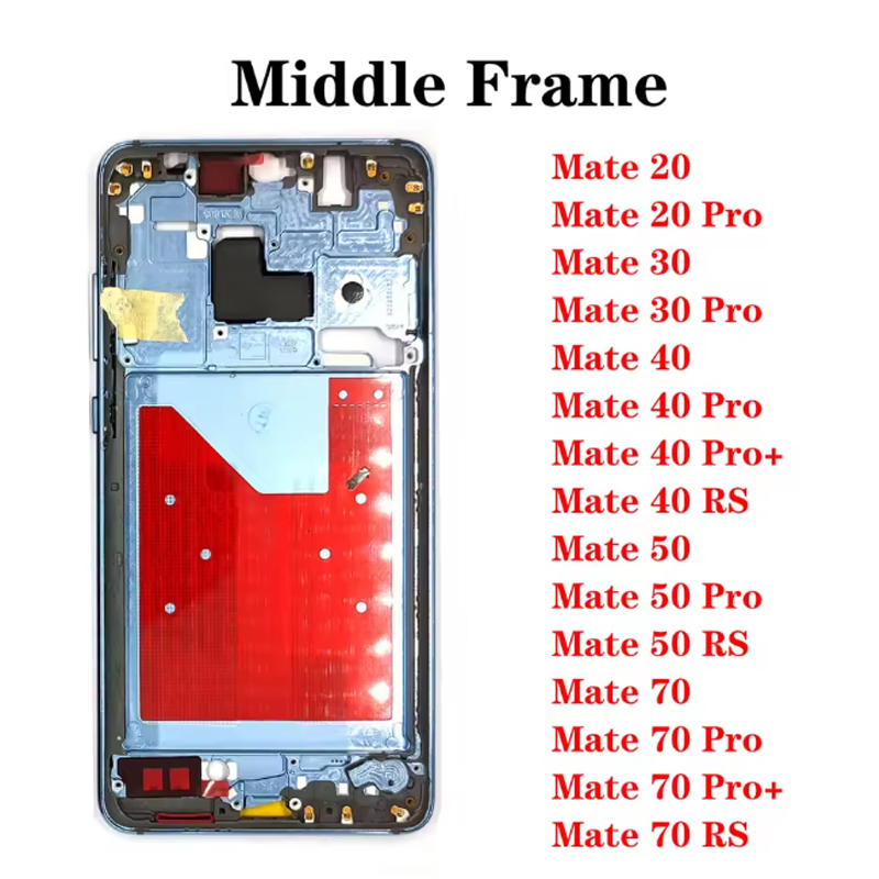 OG สําหรับ Huawei Mate 20 30 40 50 Pro Plus กรอบกลางด้านหน้า LCD Bezel ฝาครอบปุ่มด้านข้าง