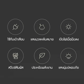 Xiaomi Mijia Night Light หลอดไฟ ไฟหัวเตียง ไฟสว่างกลางคืน โคมไฟอัตโนมัติ มีเซนเซอร์จับแสงสว่าง สวิทซ์สัมผัส