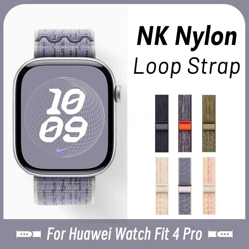 กีฬา NK ไนลอนสายรัดสําหรับ Huawei นาฬิกา Fit 5 Pro Fit 5 สายนาฬิกา Breathable กันน้ําน้ําหนักเบา Velcro ไนลอนทอสําหรับ Huawei Fit4 Fit3 เปลี่ยนอุปกรณ์เสริม