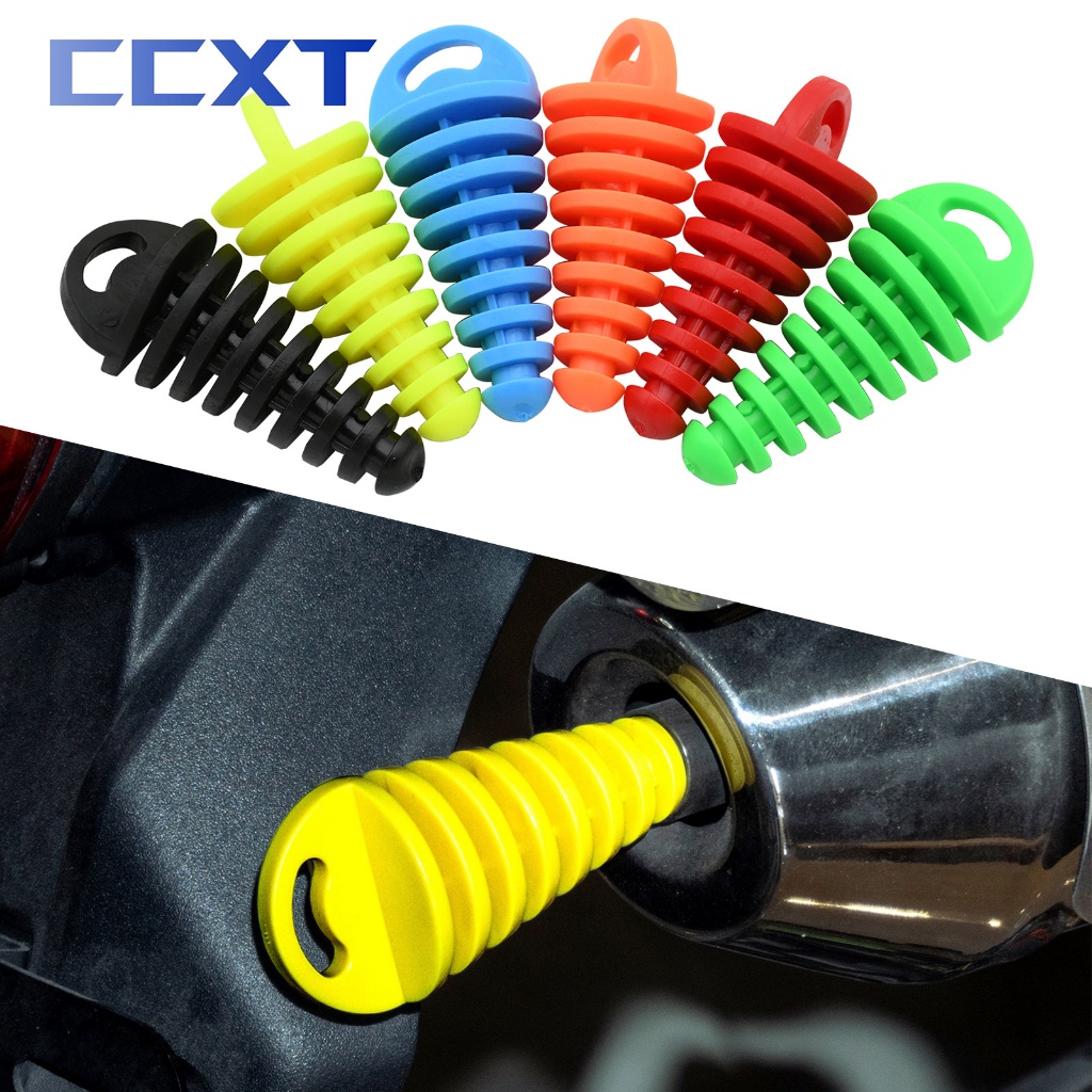 ท่อไอเสียปลั๊กรถจักรยานยนต์ Tailpipe PVC Air Bleeder ปลั๊กล้างปลั๊กท่อสําหรับ Honda KTM Yamaha Kawasaki Suzuki ATV