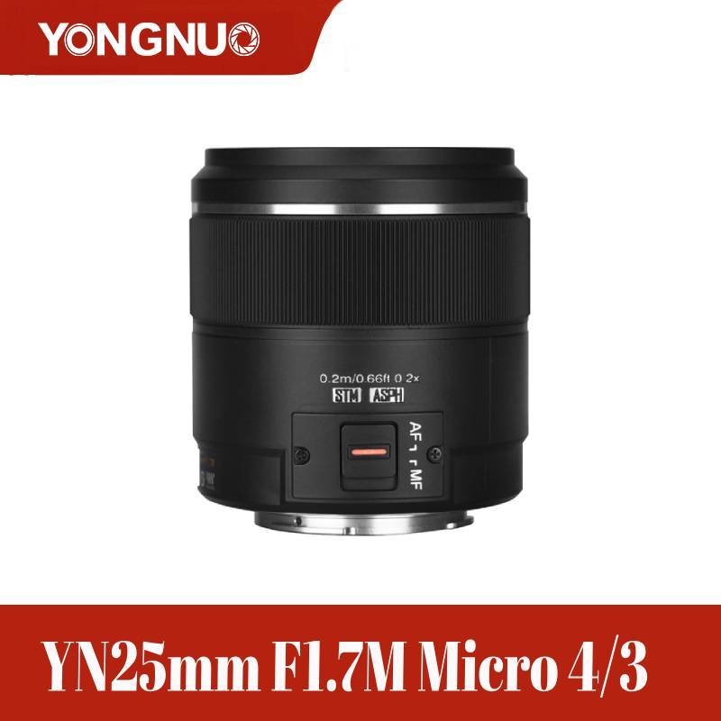 YONGNUO YN25mm F1.7M M4/3 Mount เลนส์กล้องรูรับแสงขนาดใหญ่ AF/MF Standard Prime เลนส์