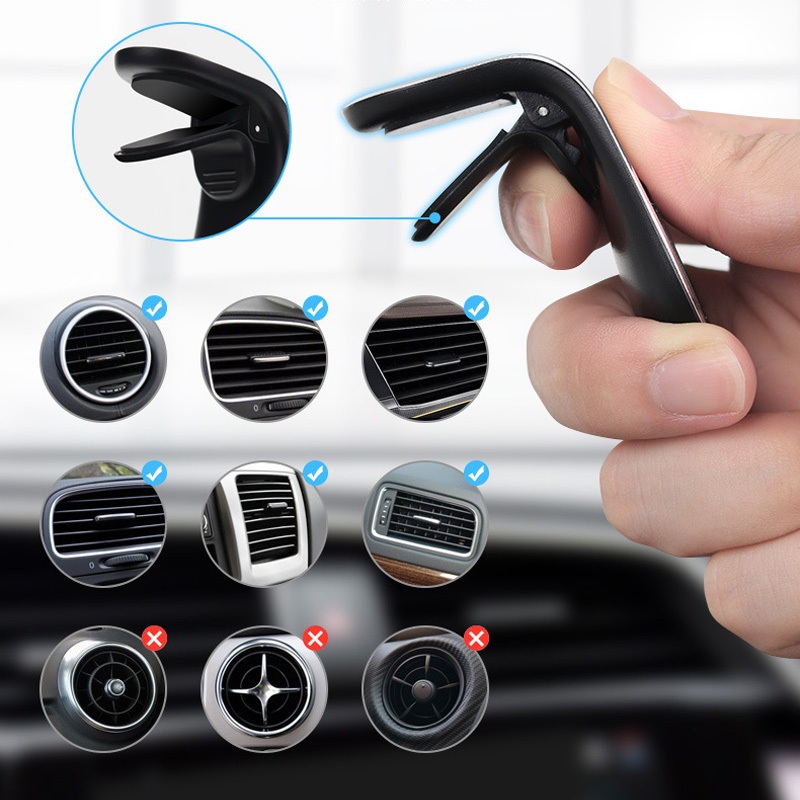 ที่วางโทรศัพท์แม่เหล็กในรถยนต์ ที่วางโทรศัพท์โลหะพร้อมช่องระบายอากาศ เหมาะสําหรับรถและโทรศัพท์มือถือทุกรุ่น - รูปที่ 4