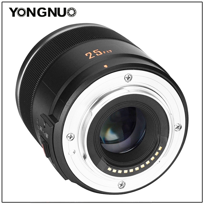YONGNUO YN25mm F1.7M M4/3 Mount รูรับแสงขนาดใหญ่มาตรฐาน Prime เลนส์โฟกัสอัตโนมัติใช้งานร่วมกับ Panas
