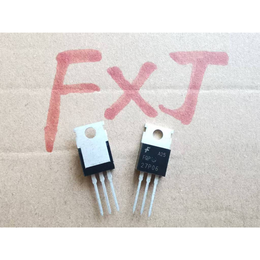 ((10 ชิ้น) FQP27P06 27P06 P Channel MOS Pipe Field Effect Pipe TO-220