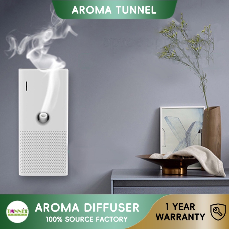 AROMA TUNNEL 130ML 1100Sqft Battery Aroma Diffuser Room Fragrance Air Freshener Home AIR Flavouring for Small Space เช่นห้องน้ําและลิฟต์