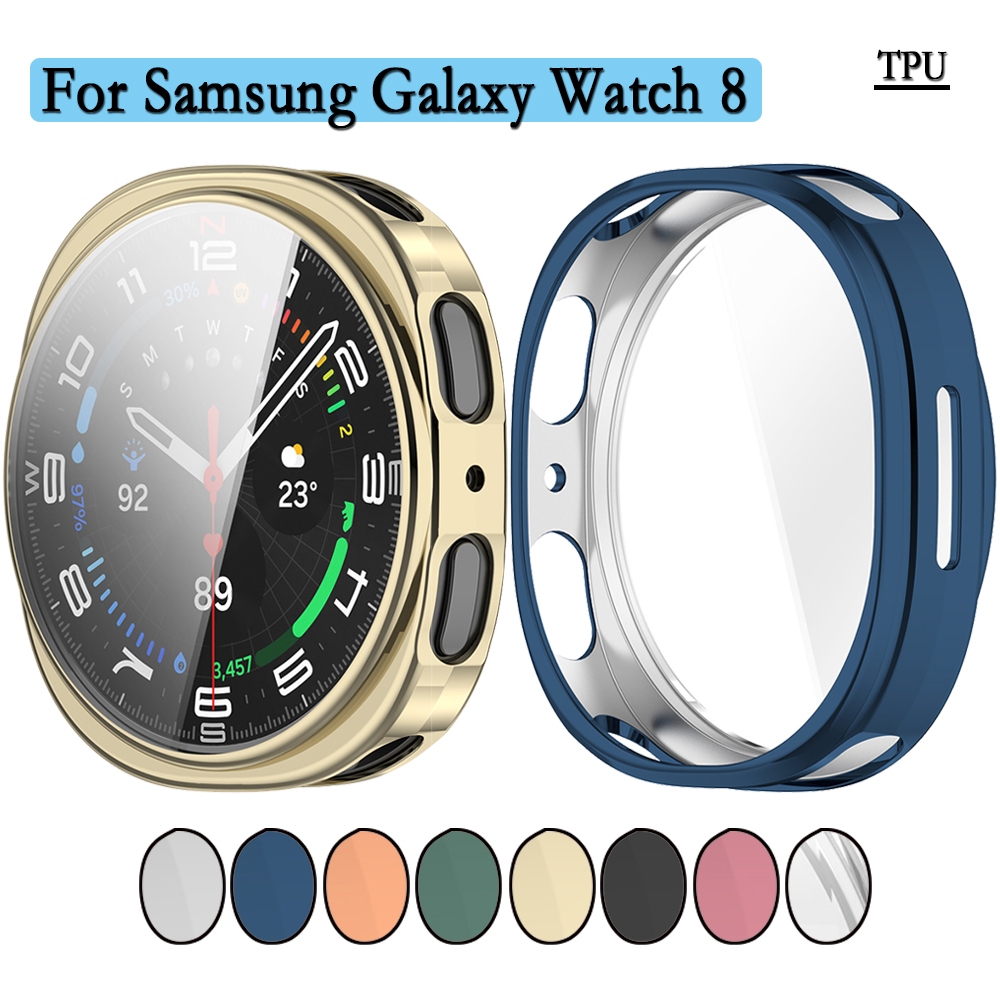 นุ่มสําหรับ Samsung Galaxy Watch 8 40/44 มม.ยืดหยุ่น TPU นาฬิกาพร้อมป้องกันหน้าจอฝาครอบอุปกรณ์ตกแต่ง
