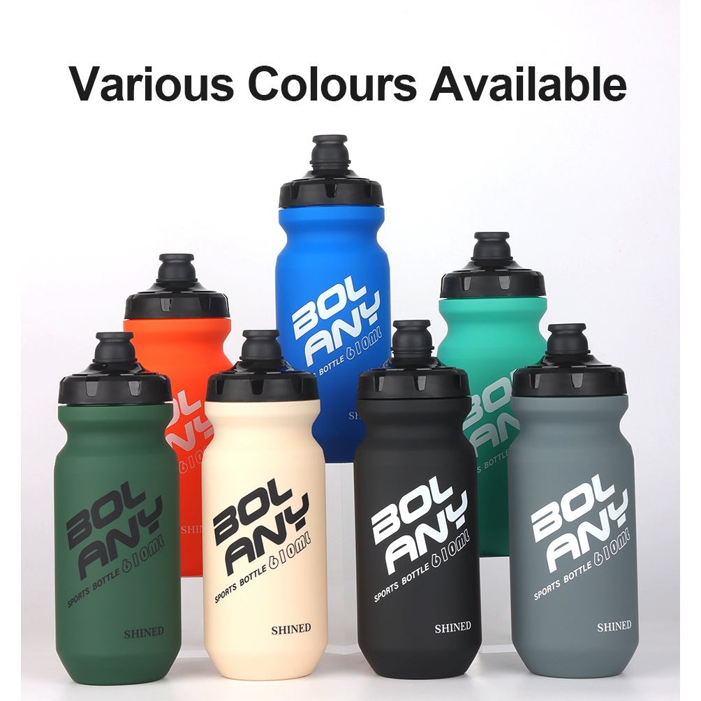 BOLANY SHINED 610ml บีบน้ําดื่มขวดน้ําจักรยาน-น้ําหนักเบา,หัวฉีดซิลิโคนป้องกันการรั่ว,สากลเหมาะสําหรับการปั่นจักรยานและกีฬากลางแจ้ง