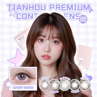 คอนแทคเลนส์ Tiahou คอนแทคเลนส์สี ขยายรูม่านตา คอนแทคเลนส์สีดำ DIA 14.2มม Black 6รายเดือน