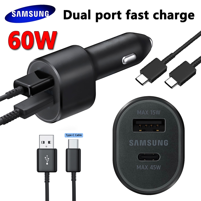 Samsung 60W USB Car Charger Quick Charge QC PD SCP 100 ซม.USB C ถึง USB C PD Fast สายชาร์จสําหรับ Ga