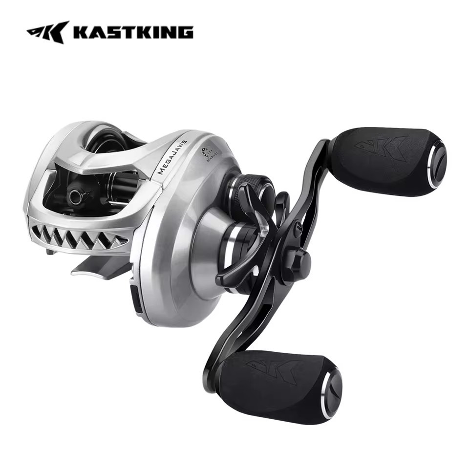 KastKing MegaJaws Baitcasting Reel AutoMag ระบบเบรกคู่ 6.7 ออนซ์ 17.64 LBs พร้อมเทคโนโลยี carbon fib