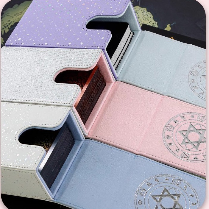 กล่องเก็บไพ่ทาโรต์ กล่องการ์ดเกม PU สามารถบรรจุไพ่ได้ 200+ ใบ