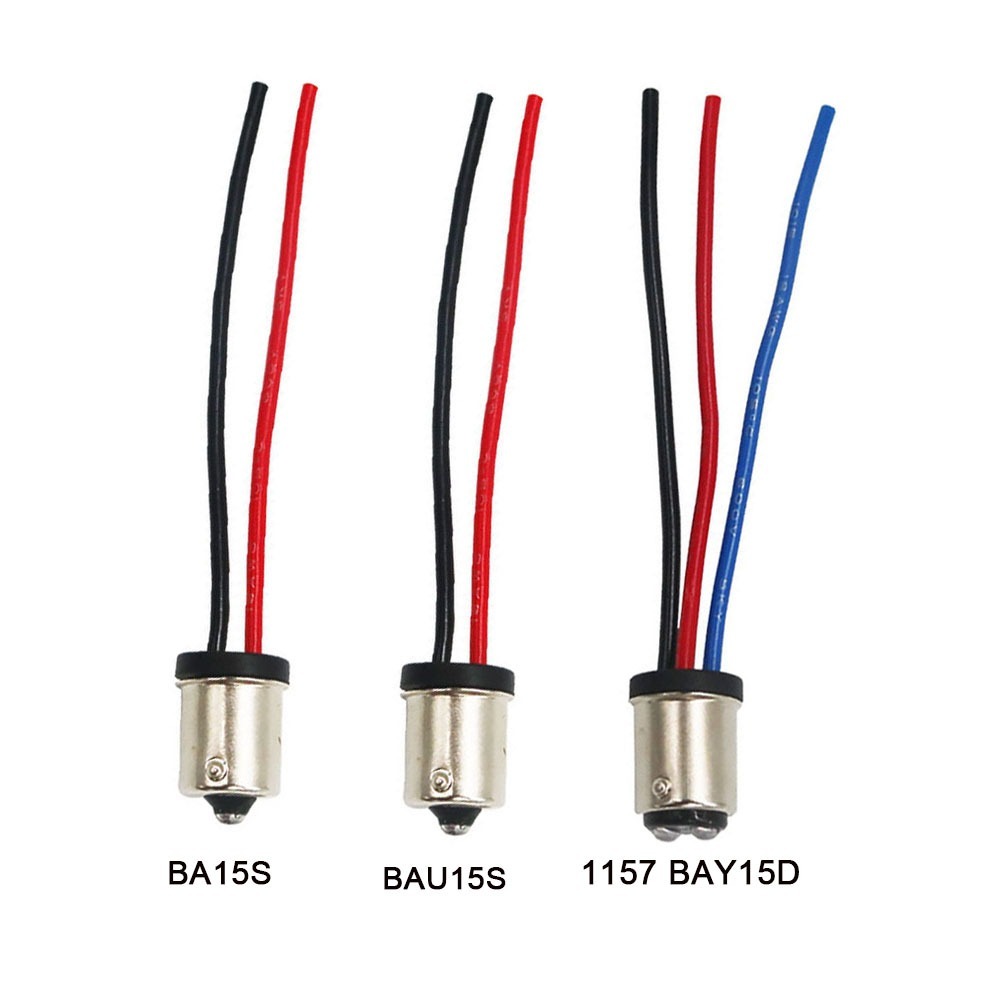 1pcs 1156 BA15S 1157BAY15D BAU15S ซ็อกเก็ตเชื่อมต่ออะแดปเตอร์ชายสําหรับรถยนต์ LED Light DIY สายไฟ