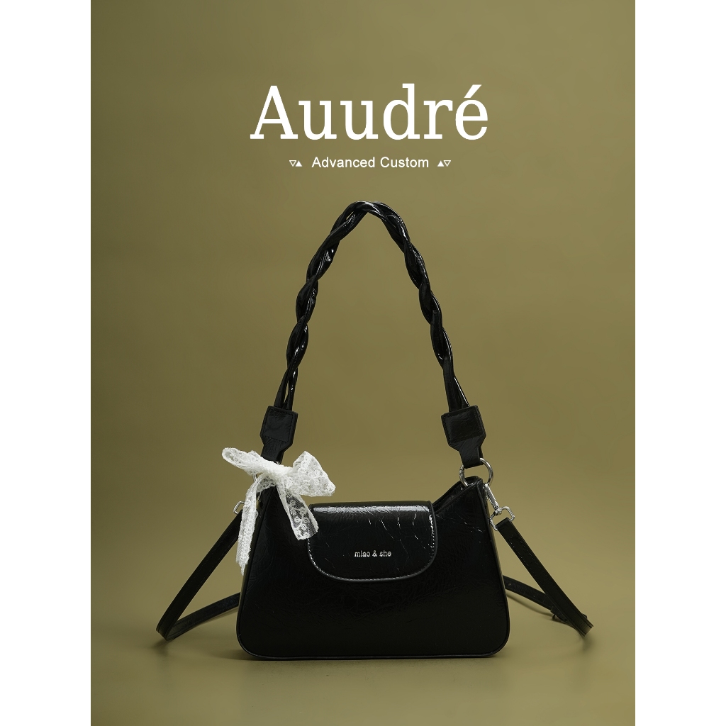 Auure Premium Texture กระเป๋าสะพายข้างทรงคล้องใต้วงแขน สไตล์แฟชั่น สำหรับ 여성