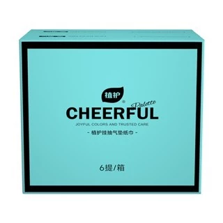 [ 6 ห่อ ] Botare CHEERFUL BLUE GB/T 20808 ทิชชู่แบบดึงแขวนได้ ดีลักซ์ คอมฟอร์ท กระดาษทิชชู่ หนา 4 ชั้น 1280 แผ่น