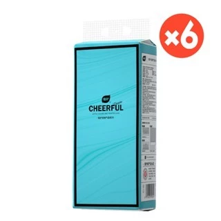 [ 6 ห่อ ] Botare CHEERFUL BLUE GB/T 20808 ทิชชู่แบบดึงแขวนได้ ดีลักซ์ คอมฟอร์ท กระดาษทิชชู่ หนา 4 ชั้น 1280 แผ่น
