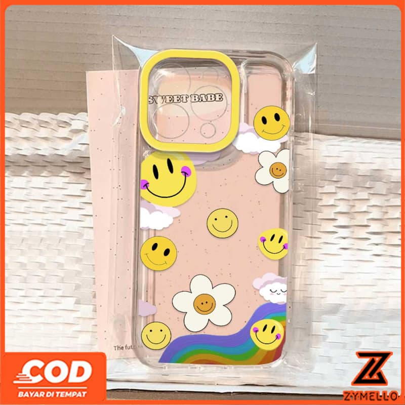 สําหรับVivo V60 LITE V50 V50 LITE V40 V40 LITE Y19S Y04 Y29 Y29S V29 V30 Y03 Y18 Y200 Y300 เมฆที่สวยงามหน้ายิ้มดอกทานตะวันกันกระแทกTPUเคสโทรศัพท์ - รูปที่ 2