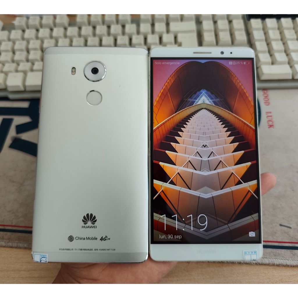 สมาร์ทโฟน Huawei Mate8 32/64G ดั้งเดิมมือสอง 16PM 6 นิ้วพร้อมปลดล็อคลายนิ้วมือและ NFC Android 7 เวอร