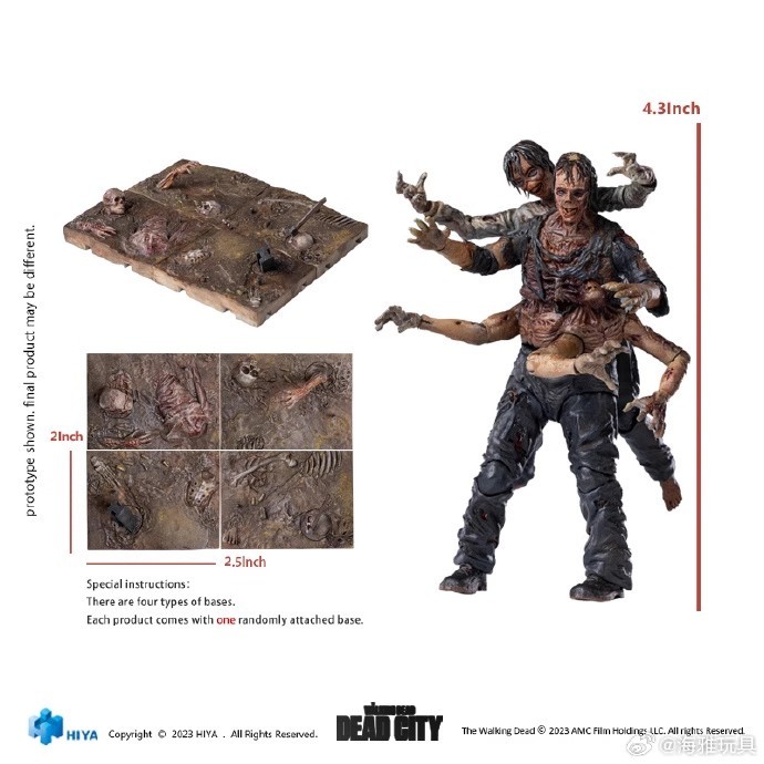 HIYA 1/18 The Walking Dead: City of Death, King of the Walking Dead Action Figure