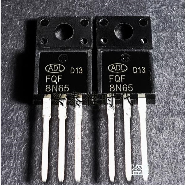 5PCS FQF8N65 TO-220F FQF 8N65 TO220F 8A/650V N-channel MOSFET ทรานซิสเตอร์เดิม