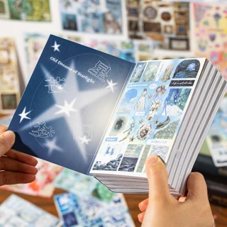 โอยา | Sparkling Film Sticker Book Butterfly Dream Core Style Sticker Book Material Handbook Mobile Phone Back Card diy ตกแต่ง Collage