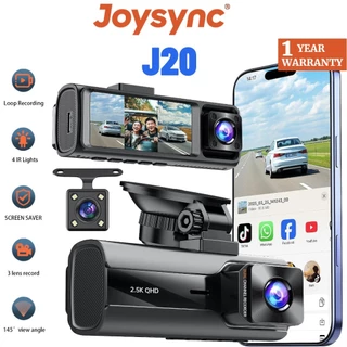 Joysync 3 ช่อง Dash Cam,2.5K ด้านหน้า/720P ภายใน/480P กล้องติดรถยนต์ด้านหลังพร้อมการควบคุม WiFi สําหรับรถยนต์,Dashcams พร้อม Night Vision,การบันทึก Loop,WDR,G-Sensor, จอภาพที่จอดรถ 24H