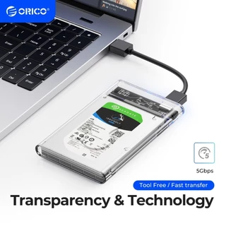 ORICO กล่องใส่ HDD โปร่งใส 2.5 นิ้ว SATA เป็น USB 3.1 Type C รองรับการถ่ายโอนข้อมูล 5Gbps/10Gbps 4TB (2139C3)