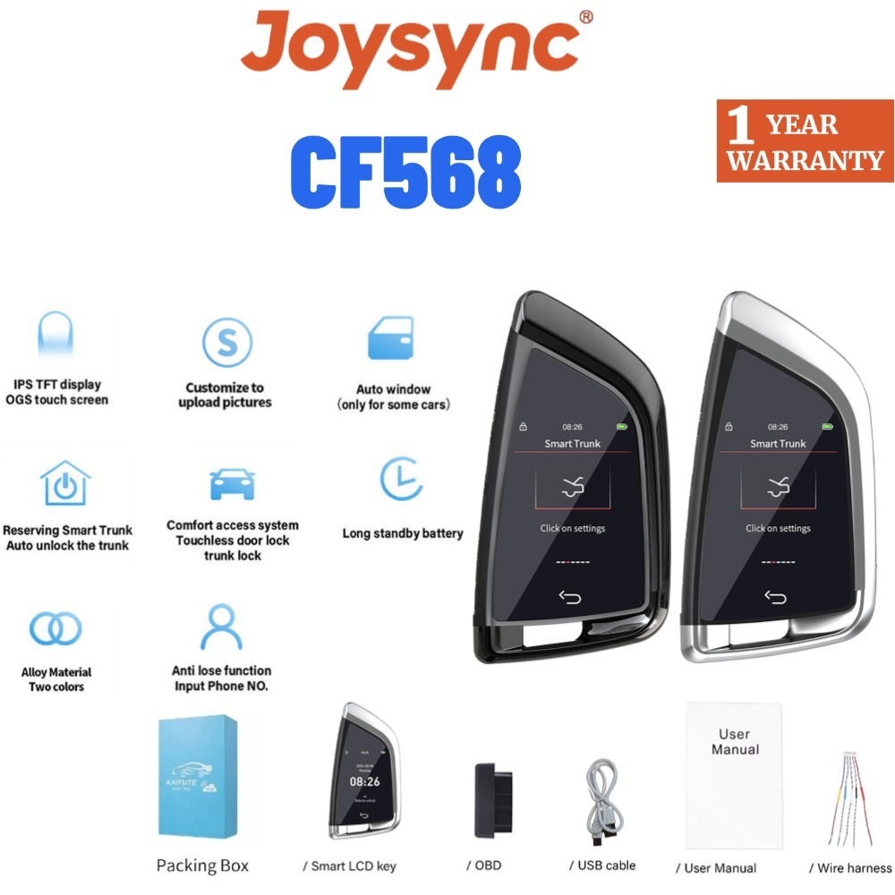 Joyync CF568 Universal สมาร์ทหน้าจอจอแสดงผลแผง LCD - สําหรับ Toyota Honda Nissan - กุญแจรีโมท Fob เปลี่ยนอะไหล่ซ่อม Plug and Play
