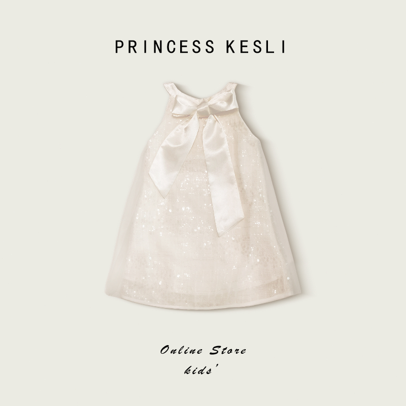 Princess Kesli ชุดเดรสเด็กผู้หญิง เลื่อม สไตล์เกาหลี เดรสเด็ก ชุดเดรสวันเกิดเด็กหญิง  2-12ปี