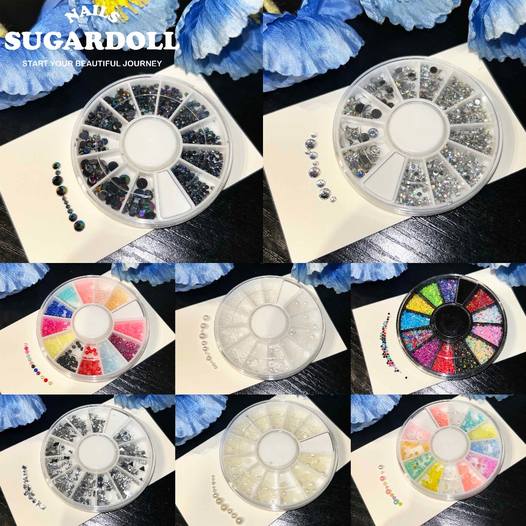 【พร้อมส่งในBangkok】ของแต่งเล็บ 3D ของแต่งเล็บ 3D เพชรแต่งเล็บคริสตัลแบบรวม อะไหล่ตกแต่งเล็บ มี 8 แบบให้เลือก